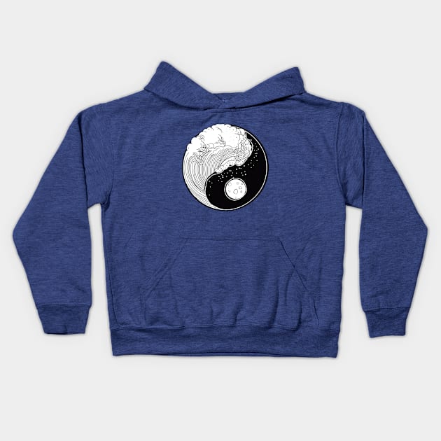 yin yang Kids Hoodie by masslos